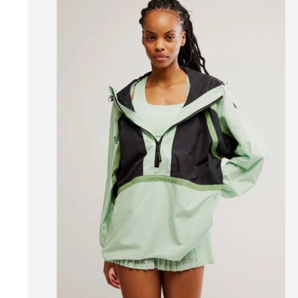 Free People Like The Wind Anorak In Cactus Green S NWT - Picture 7 of 14